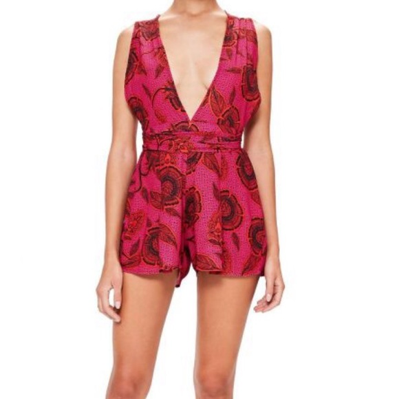 Misguided Romper 2 Red Pink EUC - Picture 4 of 6
